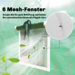 Växthus Tunnel Grön PE-plast och Stål för Trädgård Odlingshus 6 kvm med Dörrar och Fönster Väderbeständigt Skydd 300x200x200 cm