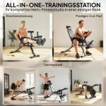 Träningsbänk Justerbar Röd och Svart Stål för Hemmagym Multifunktionell Bänkpress med Bencurl och Preacher Curl Maxbelastning 300 kg