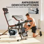 Träningsbänk Justerbar Röd och Svart Stål för Hemmagym Multifunktionell Bänkpress med Bencurl och Preacher Curl Maxbelastning 300 kg