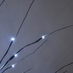 Konstgjord Björk med 96 Varmvita Mikro-LED, Brun, 150 cm