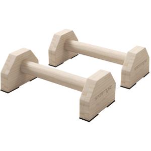 Push-up Bars, Set med 2, Robusta och Halkfria, upp till 120 kg, Bokträ, Natur, 30 x 13 x 10 cm