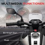 Honda Elmotorcykel för Barn med Musik och Ljus, upp till 30 kg, 3–6 År, Vit, 3 km/h