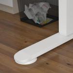 Skrivbord Datorbord Vit av Spånskiva och Metall för Kontor Elektriskt Höjdjusterbart med 4 Minne Anti-Kollision 140 x 70 cm