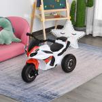 Barnmotorcykel Åkbil med Musik för 18-36 Månader Stabil och Säker för Småbarn Vit 74 X 39 X 48 Cm