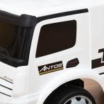 Åkbil, Licensierad av Mercedes, ANTOS Truck Style med Ljus, för Barn 12–36 Månader, Metall, PP-plast, Vit + Svart, 62,5 x 28,5 x 45 cm