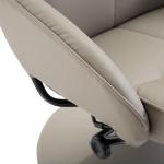 Avkopplingsfåtölj 360° Vridbar med Fotstöd för Vardagsrummet Grå 78 X 71 X 101 Cm