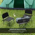 Campingtält Tunneltält Armygrön Svart av Polyester för 5-6 Personer Kupoltält med Pinnar Rymlig Design 4,55 x 2,3 x 1,8 m