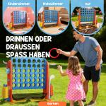 Spelset 4 i 1 Flerfärgad Plast för Barn och Familj Utomhusspel Fyra i Rad med Ringkastning och Bollspel Justerbar Höjd