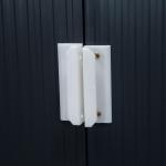 Redskapsbod Stabil Mörkgrå Metall för Förvaring i Trädgården med Skjutdörrar för Redskap och Verktyg 2,13 x 1,30 x 1,85 cm