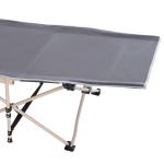 Campingsäng Tältsäng Hopfällbar med Förvaringsväska Grå av Oxford Tyg och Stål för Camping Gästsäng 190 x 68 x 52 cm