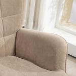 Vingstol Fåtölj Brun av Manchesterlook och Trä för Vardagsrum Relaxstol med Pall Stoppad TV Stol Bekväm