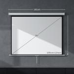 Projektorduk, 4:3, HD 4K, Hemmabio, Plast och Metall, 171 x 128 cm (84 tum)