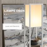 Golvlampa med Hyllor, Trä, 26 x 26 x 160 cm, för Vardagsrum och Sovrum (utan Glödlampa)