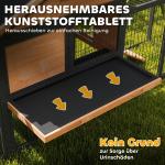 Kaninbur Smådjursbur 2 Våningar Gul av Massivt Trä för Kaniner Vintertätt Hus med Sadeltak och Utomhusinhägnad 217 x 53 x 86 cm