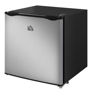 Minifrys Frysbox Elektrisk Fristående Silver av Metall för Kök och Kontor Liten Frys med 5 Nivåer 35 l 47 x 44,2 x 48,8 cm