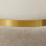 Förvaringspall med Lock och Metallring, Tvåfärgad Design, Gräddvit, 36x36x44 cm