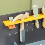 Leksaksverktyg Arbetsbänk Ljusblå av Plast för Barn 3-6 År Verktygsbänk med Skruvmejsel och Tillbehör 58 x 31 x 77,5 cm