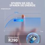 Luftavfuktare med Timer Vit Plast för Källare och Badrum Effektiv Avfuktare med 4.5 l Tank och LED Display Förebygger Mögel och Fukt Tystgående
