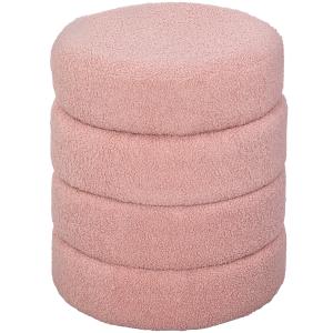 Rund Pall i Teddyfleece upp till 120 kg, Rosa, Ø40x45 cm