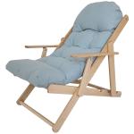 Fåtölj med Justerbart Ryggstöd och Ram i Bokträ för Vardagsrum Ergonomisk och Avkopplande Ljusgrå Bok och Tyg Upp till 120 kg
