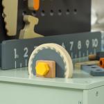 Leksaksverktyg Arbetsbänk Ljusblå av Plast för Barn 3-6 År Verktygsbänk med Skruvmejsel och Tillbehör 58 x 31 x 77,5 cm