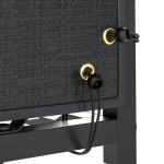 Vedställ Vedhylla Svart av Metall för Utomhusbruk Set om 2 Vattentät med 600D Oxford Överdrag UV-Skydd 176 x 163-175 cm