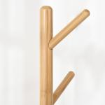 Klädhängare Klädställ Natur Vit av Bambu och Trä för Hall och Sovrum med 5 Klädkrokar och Sidobord Modern Förvaring och Design 171 cm