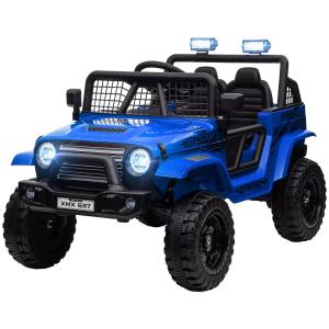 Barnelbil Elbil Barn Blå av Plast och Metall för Barn 3-6 År 12 V Fordon med 2,4 G Fjärrkontroll och Musik 3-5 km/h