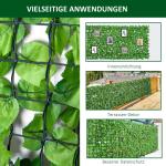 Konstgjord Häck Privatliv för Uteplats och Väggdekoration Naturlig Känsla Enkel Montering Ljusgrön 300 X 150 Cm