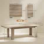 Utdragbart Matbord 180-260 cm för 6-10 Personer i Trä