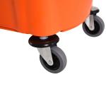 Städvagn med Mobil Hink och Vridanordning 36 L för Professionell Rengöring Svart Orange 54 X 41 X 91,5 Cm