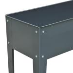 Planteringslåda Högbädd Örtbädd med Fötter och 3 Dräneringshål Metall för Trädgård och Balkong 100 X 30 X 80 Cm