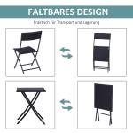 Bistroset Sittgrupp Svart Polyrattan och Metall för Balkonger och Terrasser Trädgårdsmöbler för 2 Personer Väderbeständig