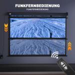 Projektorduk för Hemmabio och Presentationer med Väggmontering Hållbar och Ergonomisk Svart Tyg och Metall 84 tum 171 x 130 cm