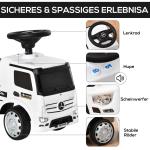 Åkbil, Licensierad av Mercedes, ANTOS Truck Style med Ljus, för Barn 12–36 Månader, Metall, PP-plast, Vit + Svart, 62,5 x 28,5 x 45 cm