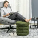 Rund Pall, Teddyfleece, upp till 120 kg, Grön, Ø40 x 45 cm