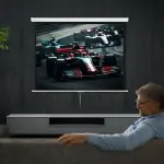 Projektorduk, 4:3, HD 4K, Hemmabio, Plast och Metall, 171 x 128 cm (84 tum)