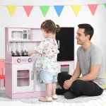 Lekkök med Kastruller, Tavla, Telefon, Glassmaskin och Spis, Rosa, 83,8 x 26,8 x 81 cm