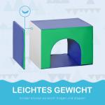 Skumblock Byggleksak, Set för Barn, Fyrkantiga Block, Trappor, Ramp, Konstläder, Flerfärgad