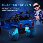 Barnelbil Elbil Barn Blå av Plast och Metall för Barn 3-6 År 12 V Fordon med 2,4 G Fjärrkontroll och Musik 3-5 km/h