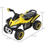 Åkbil för Barn Trampbil med Fötter Skjutbar Barnbil för 18-36 Månader upp till 20 Kg Gul 67,5 X 38 X 44 Cm