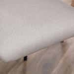 Matsalsstolar Köksstolar Beige av Tyg och Stål för Vardagsrum och Kök Set om 2 Stoppade Stolar med Ryggstöd 54 x 54 x 84 cm