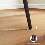 Utdragbart Matbord för 6-8 Personer, Köksbord med Massiva Stålben