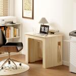 Matbord Utdragbart Naturfärgad Spånskiva för Matsal och Kök Flexibelt Klaffbord för Små Utrymmen Modern Design Platsbesparande 60 till 180 cm