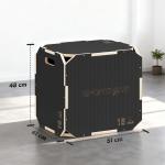 Plyobox Trä Justerbar Svart Plywood för Crossfit och Hoppträning Träningslåda med Handtag och Rundade Hörn Robust och Säker Konstruktion