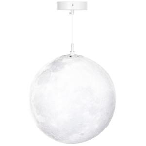 Taklampa Månlampa 3D Krämvit av Plast för Kök och Matsal Hängande Lampa med App och Musik