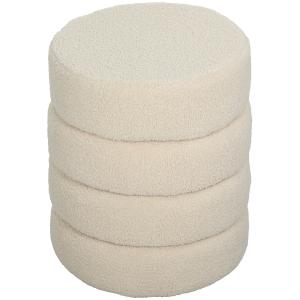 Rund Pall i Teddyfleece upp till 120 kg, Beige, Ø40x45 cm