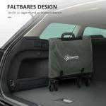 Hopfällbar Trädgårdsvagn Transportvagn med Avtagbar Presenning, 90 kg, 72 L, Grön