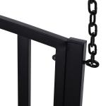 Hängande Trädgårdsbänk Metall 2-Sits Gungbänk för Avkoppling Väderbeständig Hängsoffa för Veranda och Uteplats Svart 127 X 60 X 53 Cm