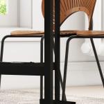 Väggspegel Fönsterspegel Svart av Metall och Glas för Vardagsrum och Sovrum Dekorativ Hängande Spegel 70 x 50 cm